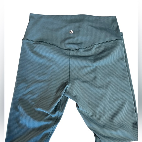 lululemon athletica Pants - Lululemon Align Ribbed Leggings Smoked Spruce High Rise Size 10 25” 7/8